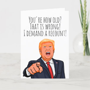Funny Donald Trump Birthday Letterpress Thank You Card