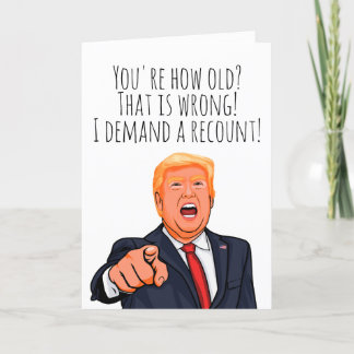 Funny Donald Trump Birthday Letterpress Thank You Card