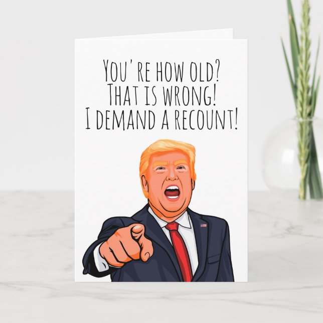 Funny Donald Trump Birthday  Thank You Card (Front)