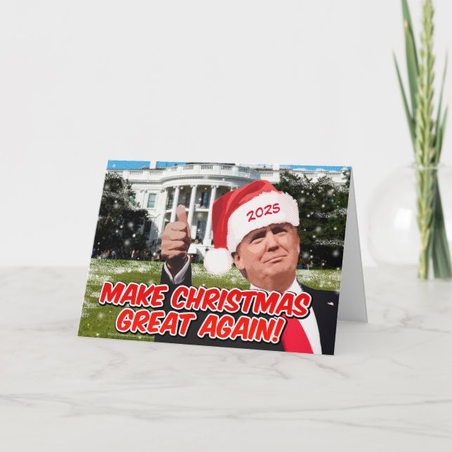 Funny Donald Trump Christmas 2025 Holiday Card (Front)