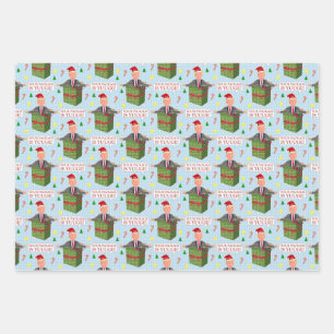 Funny Donald Trump Christmas Yuuge Package Humor Wrapping Paper Sheets