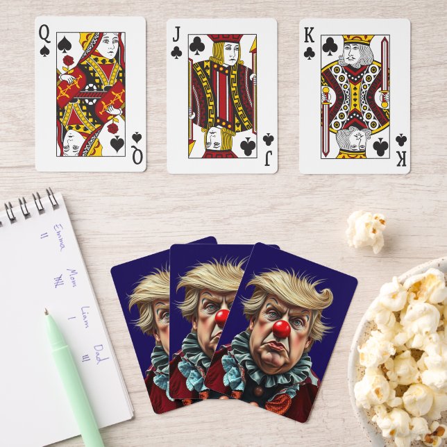 Funny Donald Trump Clown  Pinochle Cards (Insitu (Game Night))