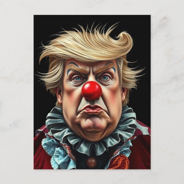 Funny Donald Trump Clown  Postcard (Front)