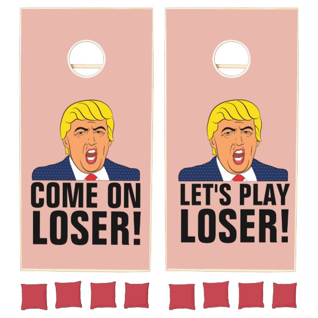 FUNNY DONALD TRUMP CORNHOLE SET "LOSER!" (Set)