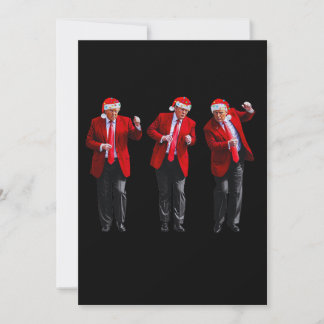 Funny Donald Trump Dancing President Christmas Holiday Card