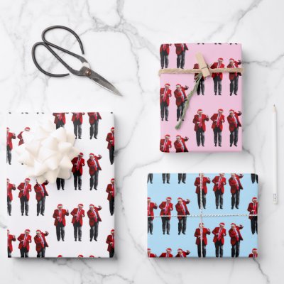Funny Donald Trump Dancing President Christmas  Wrapping Paper Sheets