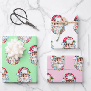 Funny Donald Trump Face Santa Claus Hat Christmas Wrapping Paper Sheets