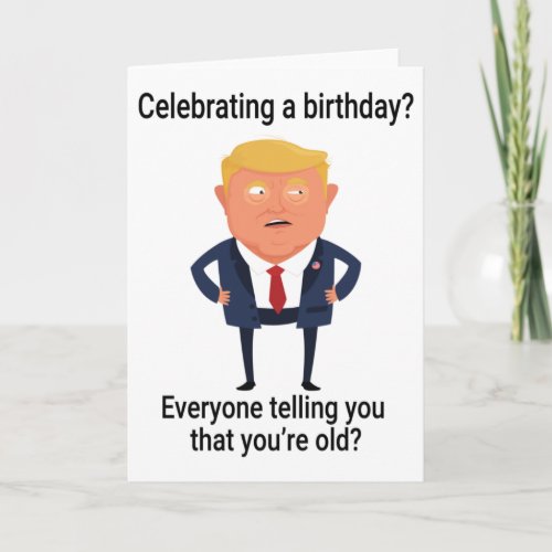 Funny Donald Trump Fake News Birthday Card