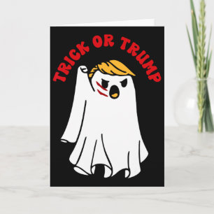 Funny Donald Trump Ghost Fight Fist Trick Or Trump Card