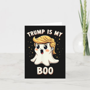 Funny Donald Trump Ghost Halloween Party Spooky Card