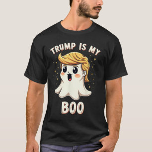 Funny Donald Trump Ghost Halloween Party Spooky T-Shirt