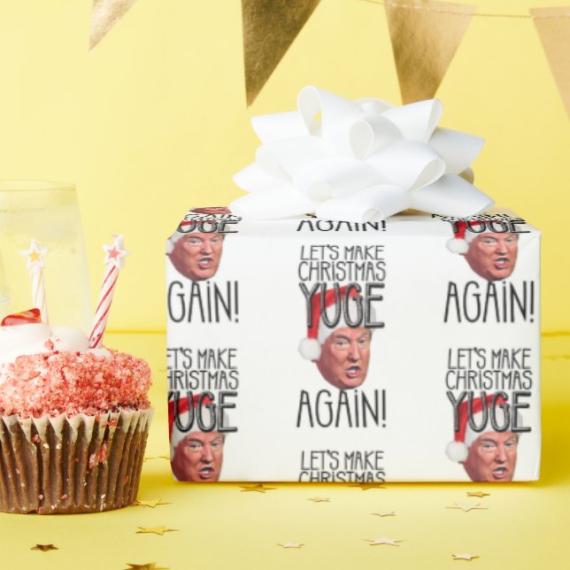 Funny Donald Trump Gift Wrap Huge Yuge Christmas (Birthday Party)