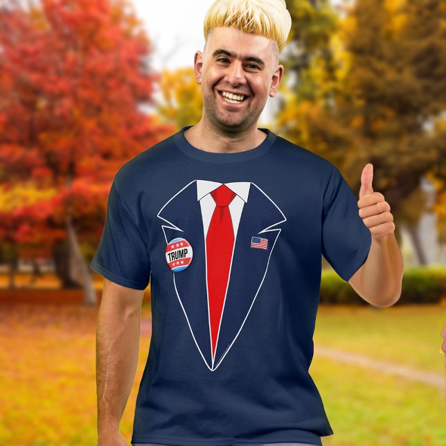  Funny Donald Trump Halloween Costume Tuxedo  T-Shirt (Funny Donald Trump 2024 Halloween Tuxedo T-Shirt)