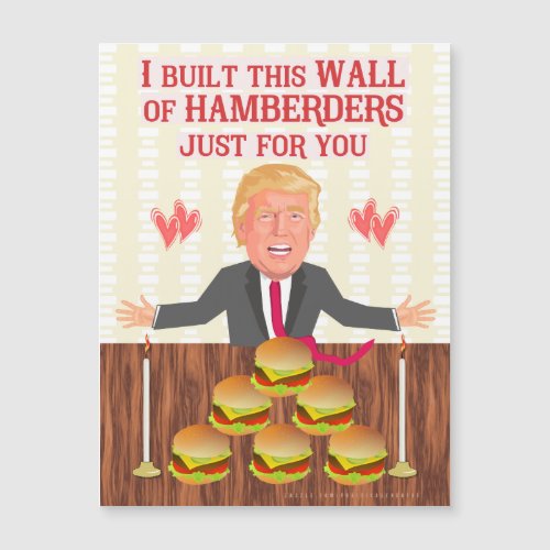 Funny Donald Trump Hamberders Wall Valentines Day