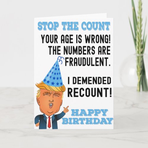 Funny Donald Trump Happy Birthday  Card