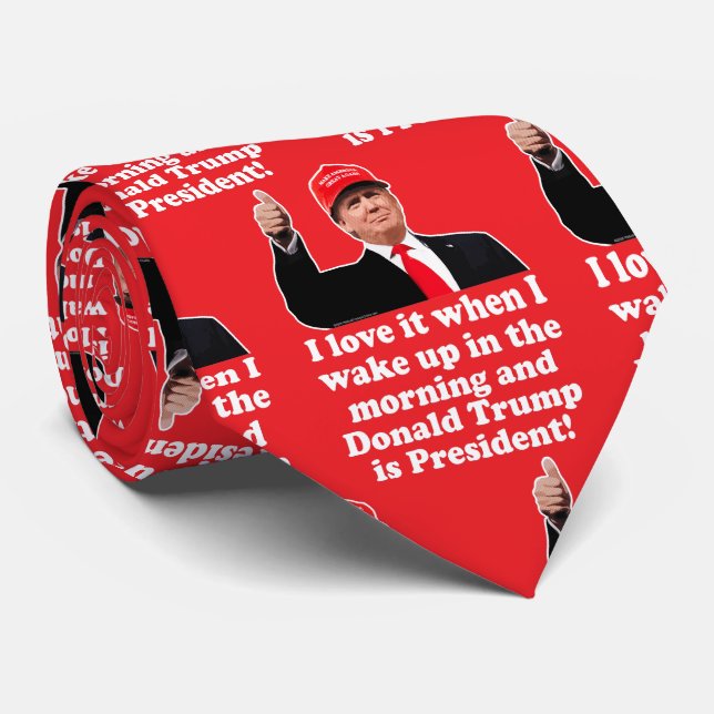 Funny Donald Trump I Love it 47th President Neck Tie (Rolled)