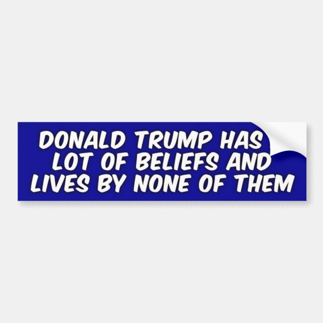 Funny Donald Trump Joke Bumper Sticker (Front)