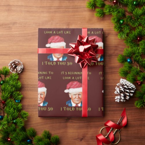 Funny Donald Trump MAGA Conservative Christmas Wrapping Paper
