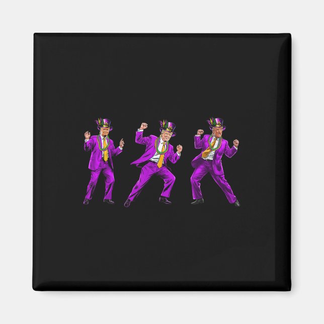 Funny Donald Trump Make Mardi Gras Great Again Fle Magnet (Front)