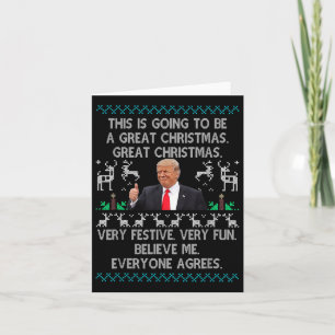 Funny Donald Trump Merry Christmas Xmas Pajamas Card