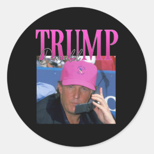 Funny Donald Trump Miss Me Yet Y2k Vintage 90s Tru Classic Round Sticker