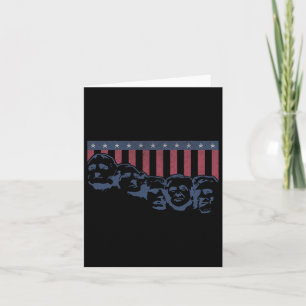 Funny Donald Trump Mount Rushmore American Flag 4t Card
