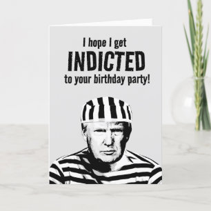 Funny Donald Trump Mugshot Birthday Card