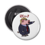 Funny Donald Trump Pig Political Cartoon Bottle Opener at Zazzle
