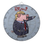 Funny Donald Trump Pig Political Cartoon Dart Board at Zazzle