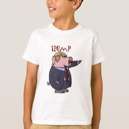 Funny Donald Trump Pig Political Cartoon T-Shirt