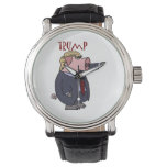 Funny Donald Trump Pig Political Cartoon Watch at Zazzle