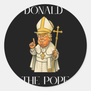 Funny Donald Trump Pope Classic Round Sticker