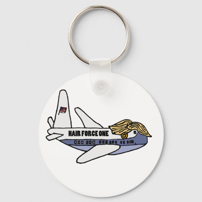 Funny Donald Trump Presidential Airplane Keychain (Front)