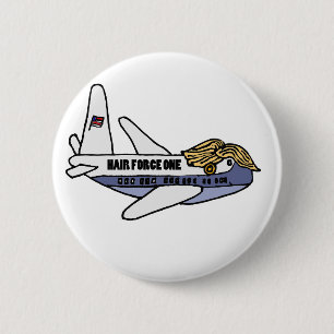 Funny Donald Trump Presidential Airplane Pinback Button