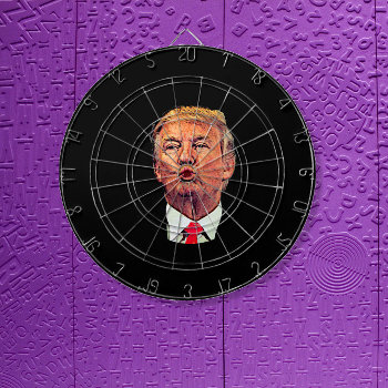 Funny Donald Trump Pucker Dart Board by DakotaPolitics at Zazzle