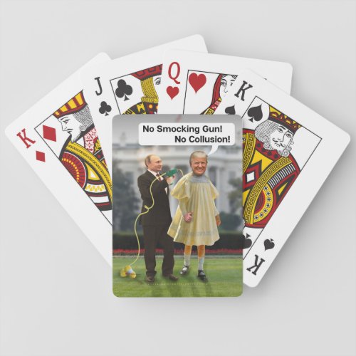 Funny Donald Trump Putin Smocking Gun Joke Playing Cards