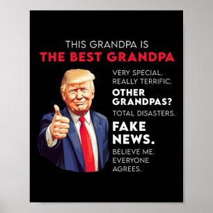 Funny Donald Trump Quote For Conservative Grandpa  Poster
