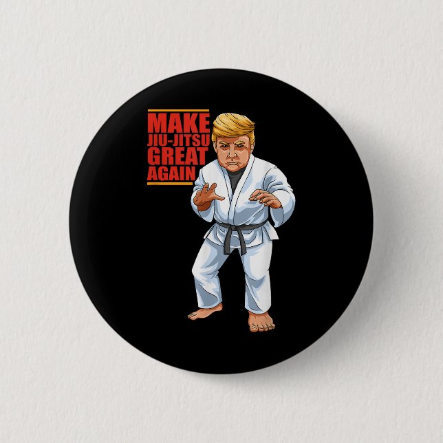 Funny Donald Trump Republican - Jiu-jitsu And Bjj Button (Front)