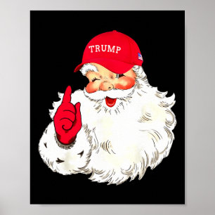 Funny Donald Trump Santa Claus Christmas Holiday  Poster