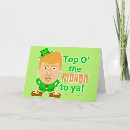 Funny Donald Trump St Patricks Day Leprechaun Card