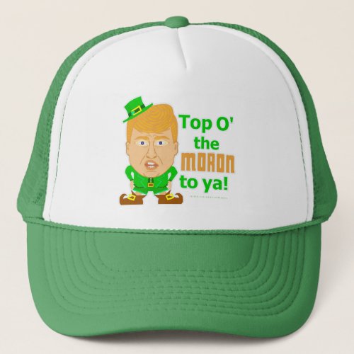 Funny Donald Trump St Patricks Day Leprechaun Trucker Hat