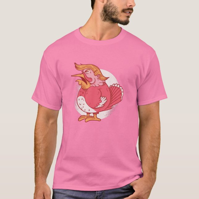 funny donald trump thanksgiving turkey pink T-Shirt (Front)
