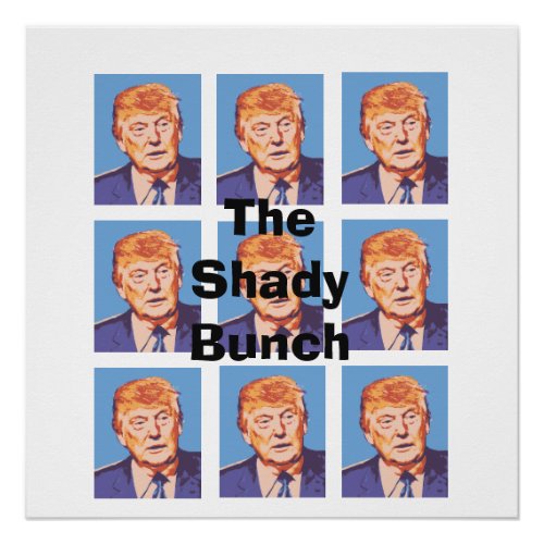 Funny Donald Trump The Shady Bunch Poster