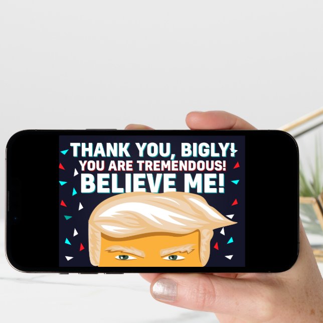Funny Donald Trump Themed Thank You Card (Front Digital)