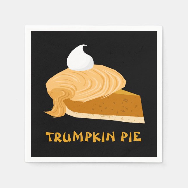 Funny Donald Trump Trumpkin Pie Napkins (Front)