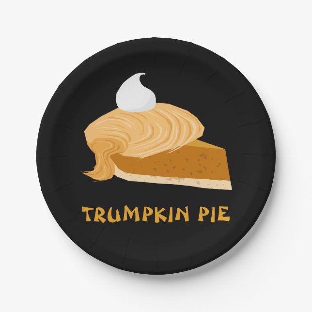 Funny Donald Trump Trumpkin Pie Paper Plates (Front)