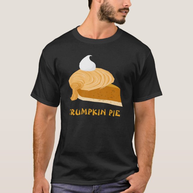 Funny Donald Trump Trumpkin Pie T-Shirt (Front)