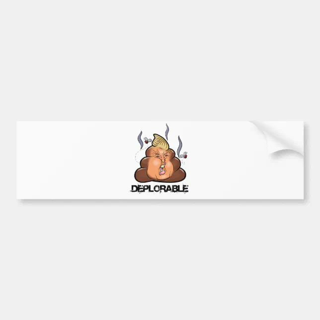Funny Donald Trump - Trumpy-Poo Poo Emoji Icon Bumper Sticker | Zazzle