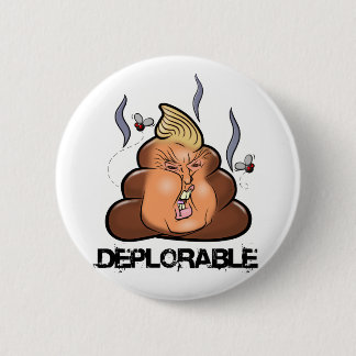 Funny Donald Trump - Trumpy-Poo Poo Emoji Icon Button