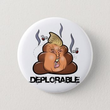 Funny Donald Trump - Trumpy-poo Poo Emoji Icon Button by DoodleGod at Zazzle
